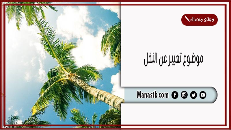 موضوع تعبير عن النخل بالعناصر مع المقدمة والخاتمة جاهز للطباعة