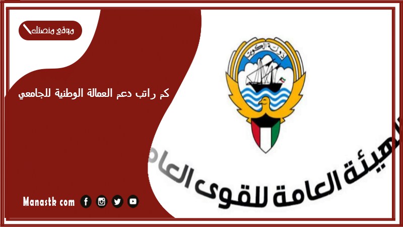 كم راتب دعم العمالة الوطنية للجامعي 2025 في الكويت