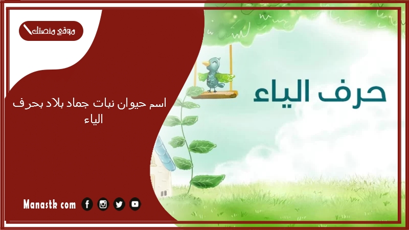 اسم حيوان نبات جماد بلاد بحرف الياء 2025 حلول لعبة الحروف بحرف الياء ي
