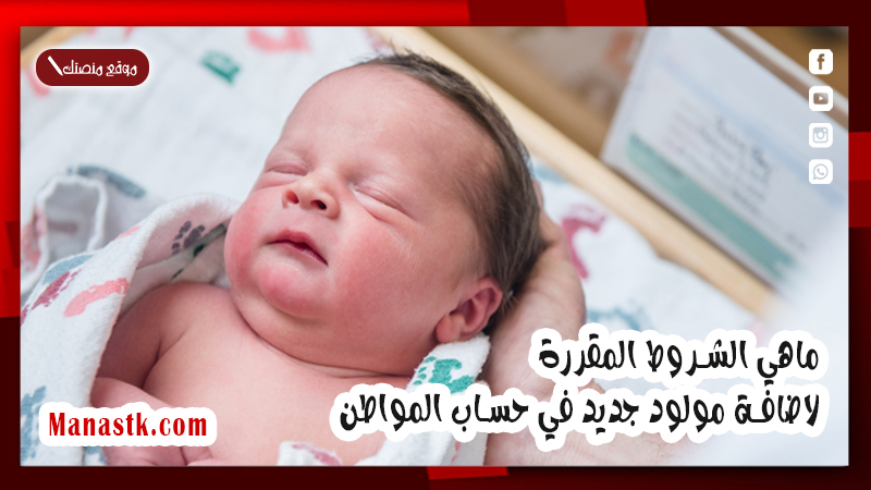 ماهي الشروط المقررة لاضافة مولود جديد في حساب المواطن 1447 ؟