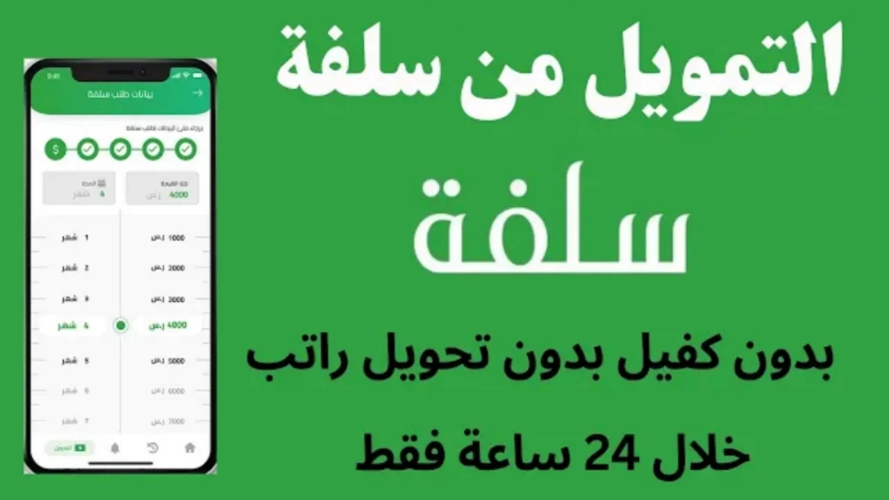 سلفة فورية بقيمة 4000 ريال بدون تحويل الراتب 1447 الشروط والمتطلبات
