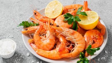 عدد السعرات الحرارية في المأكولات البحرية