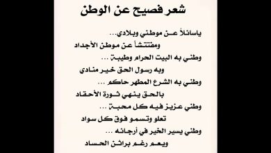 أشعار عن الوطن