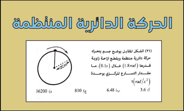 الحركة الدائرية والدورانية ما هي والفرق بينهما؟ وامثلة على انواع الحركة الدائرية