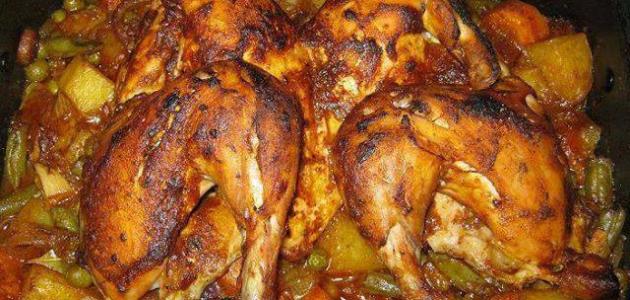 طريقة عمل الفراخ بالبصل والطماطم في المنزل خطوة بخطوة