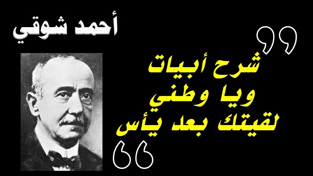 شرح قصيدة ويا وطني لقيتك بعد يأس مبسط وجميل
