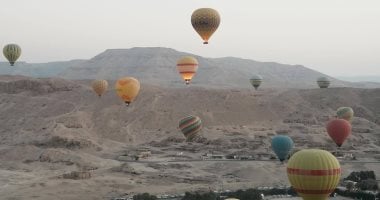 رحلات البالون تحلق بعد إلغائها أمس بسبب الطقس فى الأقصر وانطلاق 35 رحلة