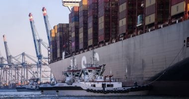 استقبال MSC AMELIA في ميناء دمياط خلال رحلتها الأولى