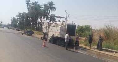 مدينة إسنا تنفذ تحديثات شاملة لطريق مصر أسوان الزراعي